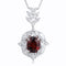S925 Silver Natural Garnet Necklace W (JN521Y)
