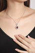 S925 Silver Natural Garnet Necklace W (JN521Y)
