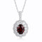 S925 Silver Natural Garnet necklace W (JN047Y)