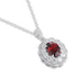 S925 Silver Natural Garnet necklace W (JN047Y)