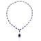S925 silver cultivated sapphire Necklace W (JSABN2097Y)