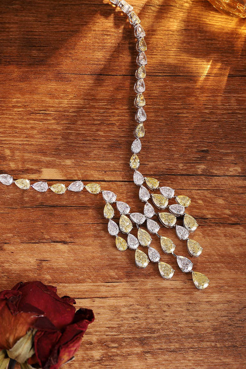 S925 Silver Yellow Sparkling Diamond (NPSY92005)