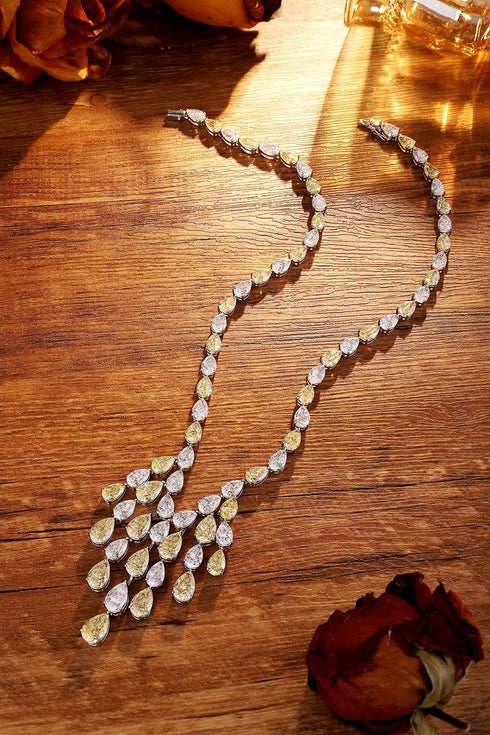 S925 Silver Yellow Sparkling Diamond (NPSY92005)