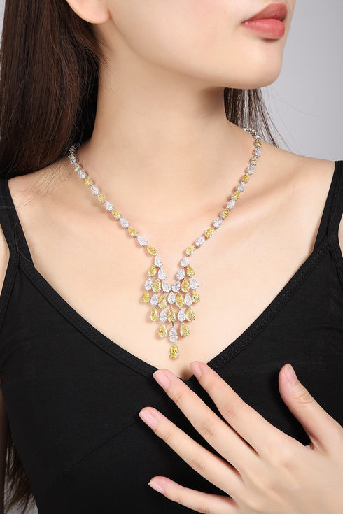 S925 Silver Yellow Sparkling Diamond (NPSY92005)