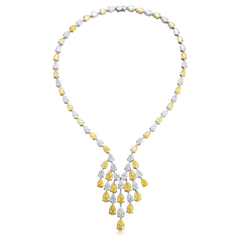 S925 Silver Yellow Sparkling Diamond (NPSY92005)