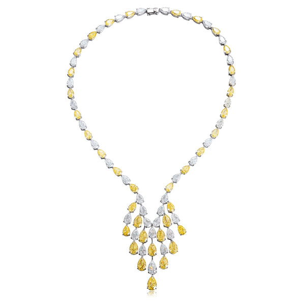 S925 Silver Yellow Sparkling Diamond (NPSY92005)