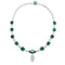 S925 Silver Cultivated Emerald Necklace W (JSEGN2097Y)