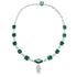 S925 Silver Cultivated Emerald Necklace W (JSEGN2097Y)