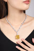 S925 Silver Yellow Flash Diamond Ledean Zircon Large Set Chain W (JN2096Y)
