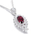 S925 Silver Natural Garnet Necklace W (JN10785Y)