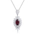 S925 Silver Natural Garnet Necklace W (JN10785Y)