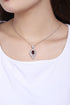 S925 Silver Natural Garnet Necklace W (JN10785Y)