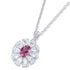 S925 Silver Natural Garnet Necklace W (JN105Y)
