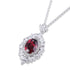 S925 Silver Natural Garnet Necklace W (JN018Y)