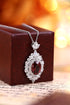 S925 Silver Natural Garnet Necklace W (JN018Y)