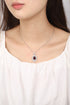S925 Silver Natural Garnet Necklace W (JN018Y)