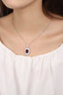 S925 Silver Natural Garnet Necklace W (JN018Y)