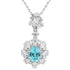 S925 silver cultivated Paraiba Necklace A (JN2089Y)