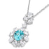 S925 silver cultivated Paraiba Necklace A (JN2089Y)