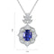 S925 Silver Cultivated Sapphire Necklace A (JSABN521Y)