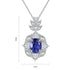 S925 Silver Cultivated Sapphire Necklace A (JSABN521Y)