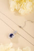 S925 Silver Cultivated Sapphire Necklace A (JSABN521Y)