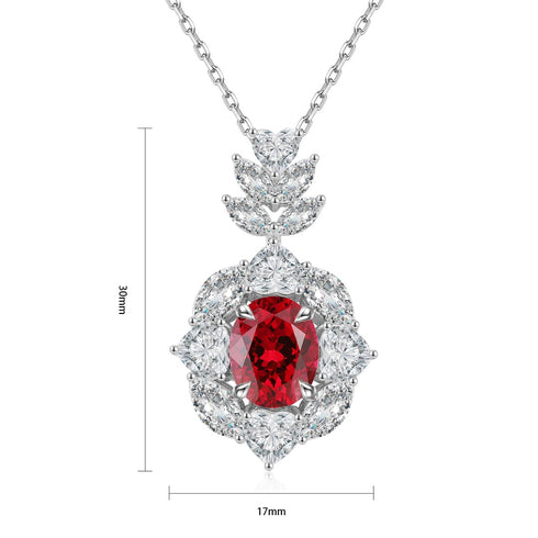 S925 Silver Cultivated Ruby Necklace W (JRURN521Y)