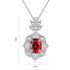 S925 Silver Cultivated Ruby Necklace W (JRURN521Y)