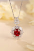 S925 Silver Cultivated Ruby Necklace W (JRURN521Y)