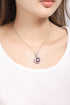 S925 Silver Cultivated Ruby Necklace W (JRURN521Y)