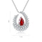 S925 Silver Cultivated Ruby Necklace W (JRURN509Y)