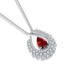 S925 Silver Cultivated Ruby Necklace W (JRURN509Y)