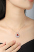 S925 Silver Cultivated Ruby Necklace W (JRURN509Y)