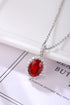 S925 Silver Cultivated Ruby Necklace W (JRYRN088Y)