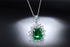 S925 Silver Cultivated Emerald Necklace A (JSEGN081Y)