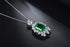 S925 Silver Cultivated Emerald Necklace A (JSEGN081Y)