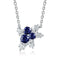S925 Silver Cultivated Sapphire Necklace W (JSABN052Y)