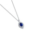 S925 Silver Cultivated Sapphire Necklace A (JSABN018Y)