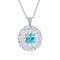 S925 silver cultivated Paraiba Necklace A (JN035Y)