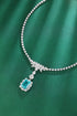 S925 silver cultivated Paraiba Luxury Large Set Chain A (JN348Y)