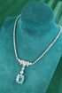 S925 silver cultivated Paraiba Luxury Large Set Chain A (JN348Y)