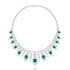 S925 Silver Cultivated Emerald Large Set Chain W (JSEGN490Y)