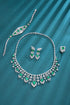 S925 Silver Cultivated Emerald Large Set Chain W (JSEGN490Y)