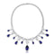 S925 Silver Cultivated Sapphire Luxury Large Set Chain A (JSABN2099Y)
