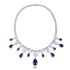 S925 Silver Cultivated Sapphire Luxury Large Set Chain A (JSABN2099Y)