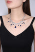 S925 Silver Cultivated Sapphire Luxury Large Set Chain A (JSABN2099Y)