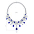 S925 Silver Cultivated Sapphire Luxury Large Set Chain A (JSABN350Y)