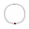 S925 Silver Cultivated Ruby Necklace W (JRURN534Y)