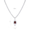 S925 silver cultivated Red Gem Luxury Large Set Chain W (JRURN349Y)