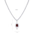 S925 silver cultivated Red Gem Luxury Large Set Chain W (JRURN349Y)